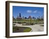 Museum Campus, Grant Park and the South Loop City Skyline, Chicago, Illinois, USA-Amanda Hall-Framed Photographic Print