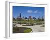 Museum Campus, Grant Park and the South Loop City Skyline, Chicago, Illinois, USA-Amanda Hall-Framed Photographic Print