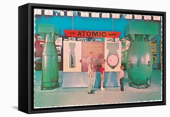 Museum Display of Atomic Bombs-null-Framed Stretched Canvas