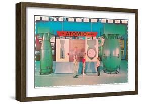 Museum Display of Atomic Bombs-null-Framed Art Print