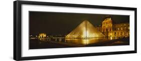 Museum Lit Up at Night, Musee Du Louvre, Paris, France-null-Framed Photographic Print