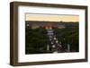 Museum of Art and Ben Franklin Parkway illuminated at dusk, Philadelphia, Pennsylvania, USA-null-Framed Photographic Print