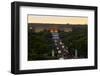 Museum of Art and Ben Franklin Parkway illuminated at dusk, Philadelphia, Pennsylvania, USA-null-Framed Photographic Print