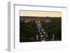 Museum of Art and Ben Franklin Parkway illuminated at dusk, Philadelphia, Pennsylvania, USA-null-Framed Photographic Print