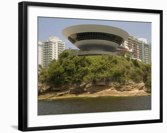 Museum of Contemporary Art, Designed by Oscar Niemeyer, Niteroi, Rio De Janeiro, Brazil-Richardson Rolf-Framed Photographic Print