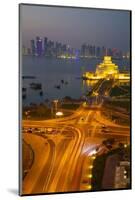 Museum of Islamic Art and West Bay Central Financial District from East Bay District at Dusk-Frank Fell-Mounted Photographic Print