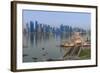 Museum of Islamic Art with West Bay Skyscrapers in Background, Doha, Qatar, Middle East-Jane Sweeney-Framed Photographic Print