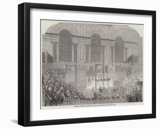 Museum of Practical Geology, Dr Lyon Playfair's Lecture-null-Framed Giclee Print