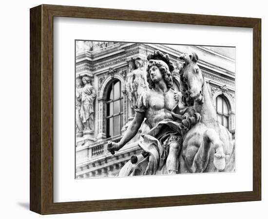 Museum of the Louvre, Statue Equestrian of Louis XIV, Paris, France-Philippe Hugonnard-Framed Photographic Print