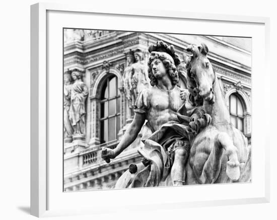 Museum of the Louvre, Statue Equestrian of Louis XIV, Paris, France-Philippe Hugonnard-Framed Photographic Print