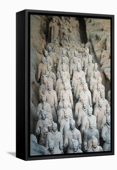 Museum of the Terracotta Warriors, Shaanxi Province, China-G & M Therin-Weise-Framed Stretched Canvas