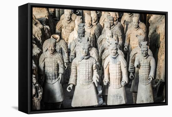 Museum of the Terracotta Warriors, Shaanxi Province, China-G & M Therin-Weise-Framed Stretched Canvas