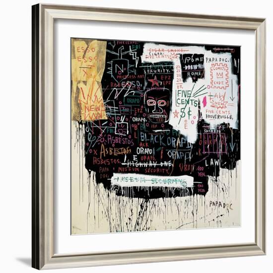 Museum Security (Broadway Meltdown), 1983-Jean-Michel Basquiat-Framed Giclee Print