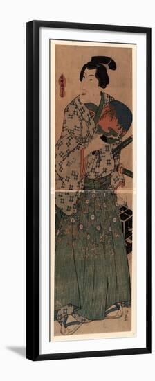 Mushikago O Motsu Wakazamurai-Utagawa Kunisada-Framed Premium Giclee Print