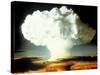 Mushrm. Cloud Rising White, Blotting Horizon, in "Op Ivy, Mike Shot" Atomic Bomb Test Blast-null-Stretched Canvas