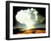 Mushrm. Cloud Rising White, Blotting Horizon, in "Op Ivy, Mike Shot" Atomic Bomb Test Blast-null-Framed Photographic Print