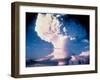 Mushrm. Cloud Rising White, Blotting Horizon, in "Op Ivy, Mike Shot" Atomic Bomb Test Blast-null-Framed Photographic Print