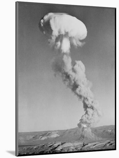 Mushroom Cloud Forming after Blast-null-Mounted Photographic Print