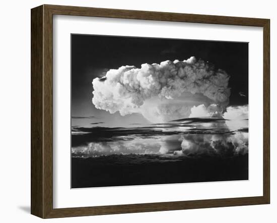 Mushroom Cloud from Nuclear Testing in the Marshall Islands-null-Framed Photographic Print