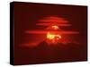 Mushroom Cloud from the World's First Hydrogen Fusion Blast-null-Stretched Canvas
