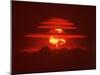 Mushroom Cloud from the World's First Hydrogen Fusion Blast-null-Mounted Photographic Print