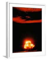 Mushroom Cloud of the Trinity Test, the First Manmade Nuclear Explosion-null-Framed Photo