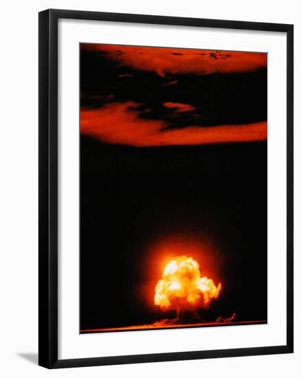 Mushroom Cloud of the Trinity Test, the First Manmade Nuclear Explosion-null-Framed Photo