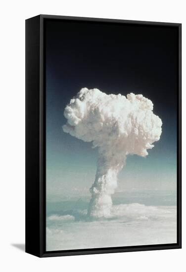Mushroom Cloud Rising over Ocean-null-Framed Stretched Canvas