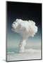 Mushroom Cloud Rising over Ocean-null-Mounted Photographic Print