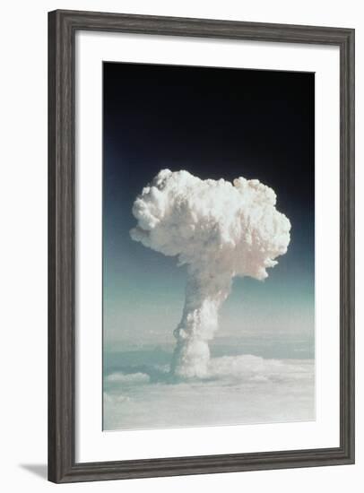 Mushroom Cloud Rising over Ocean-null-Framed Photographic Print