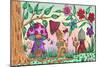 Mushroom Houses Coloured-Delyth Angharad-Mounted Giclee Print
