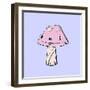 Mushroom Puppy-Danielle O'Malley-Framed Art Print