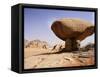 Mushroom shaped rock formation in Wadi Rum National Park-O. and E. Alamany and Vicens-Framed Stretched Canvas