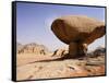 Mushroom shaped rock formation in Wadi Rum National Park-O. and E. Alamany and Vicens-Framed Stretched Canvas