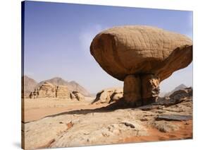 Mushroom shaped rock formation in Wadi Rum National Park-O. and E. Alamany and Vicens-Stretched Canvas