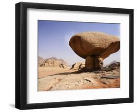 Mushroom shaped rock formation in Wadi Rum National Park-O^ and E^ Alamany and Vicens-Framed Photographic Print