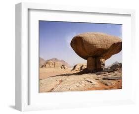 Mushroom shaped rock formation in Wadi Rum National Park-O. and E. Alamany and Vicens-Framed Photographic Print