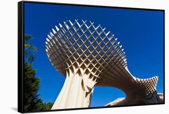 Mushroom structure, Metropol Parasol, Plaza De La Encarnacion, Seville, Andalusia, Spain-null-Framed Stretched Canvas