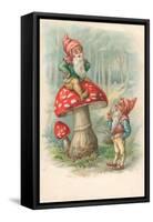 Mushroom with Gnomes-null-Framed Stretched Canvas