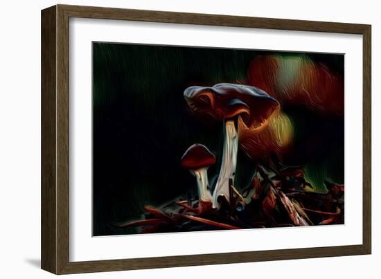 Mushrooms, 2021, (digital)-Scott J. Davis-Framed Giclee Print