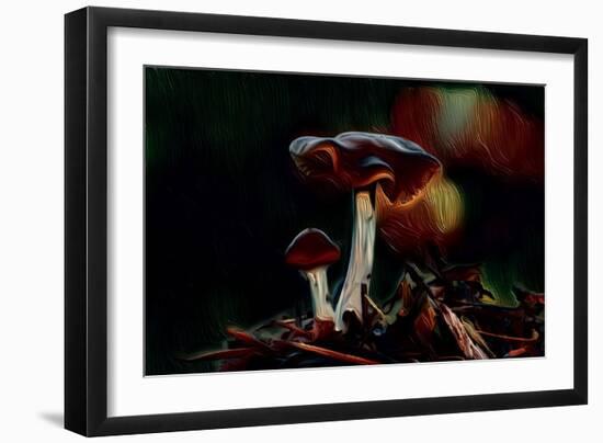 Mushrooms, 2021, (digital)-Scott J. Davis-Framed Giclee Print