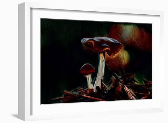 Mushrooms, 2021, (digital)-Scott J. Davis-Framed Giclee Print