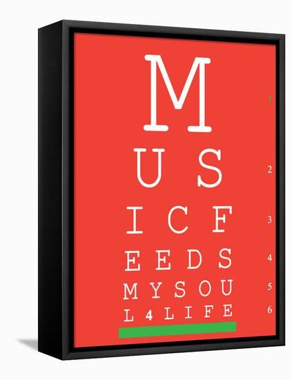 Music 4 Life Eye Chart 1-null-Framed Stretched Canvas