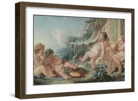 Music and Dance, 1740S (Oil on Canvas)-Francois Boucher-Framed Giclee Print