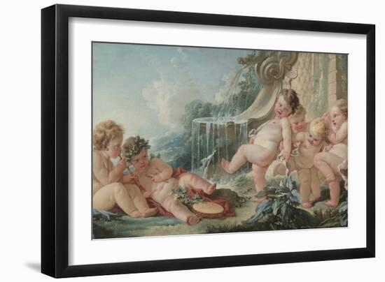 Music and Dance, 1740S (Oil on Canvas)-Francois Boucher-Framed Giclee Print