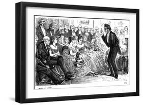 Music at Home, 1872-George Du Maurier-Framed Giclee Print