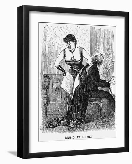 Music at Home!, 1880-George Du Maurier-Framed Giclee Print