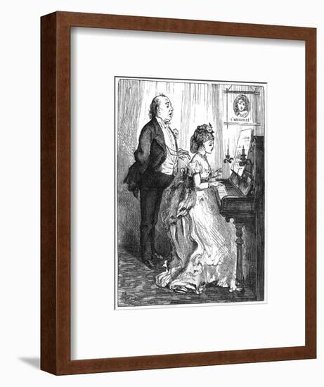 Music at Home, 1883-Fred Barnard-Framed Art Print