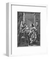 Music at Home 7th Century Musical Gathering-Jacob Durak-Framed Art Print