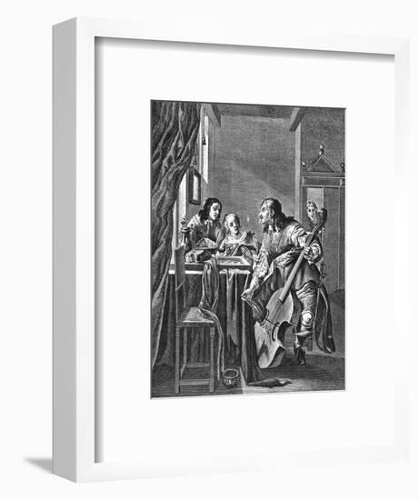 Music at Home 7th Century Musical Gathering-Jacob Durak-Framed Art Print
